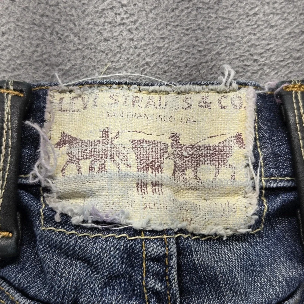 VTG Levis Engineered Jeans Mens Blue Cinch Back 519 Slim Honeycomb Fits‎ 32x32